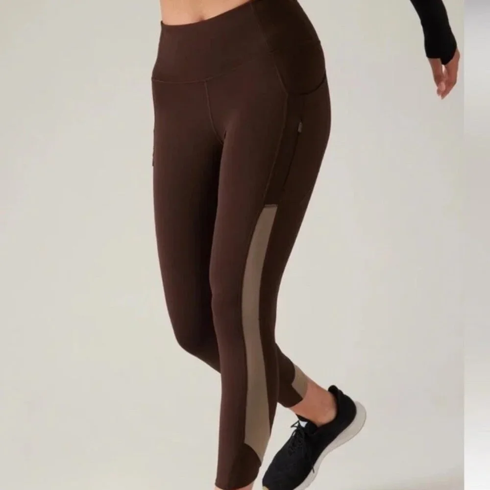 Athleta Ultimate Stash Craft Tight size XXS Toasted Brown - Picture 1 of 3